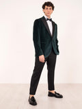 Luigi Bianchi Mantova Velvet Green Tuxedo Jacket