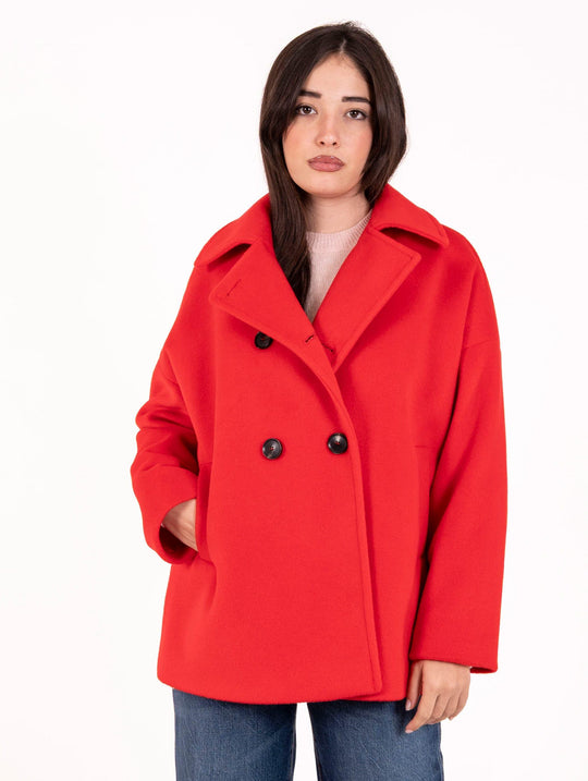 Caban Fourstroke in Lana e Viscosa Rosso