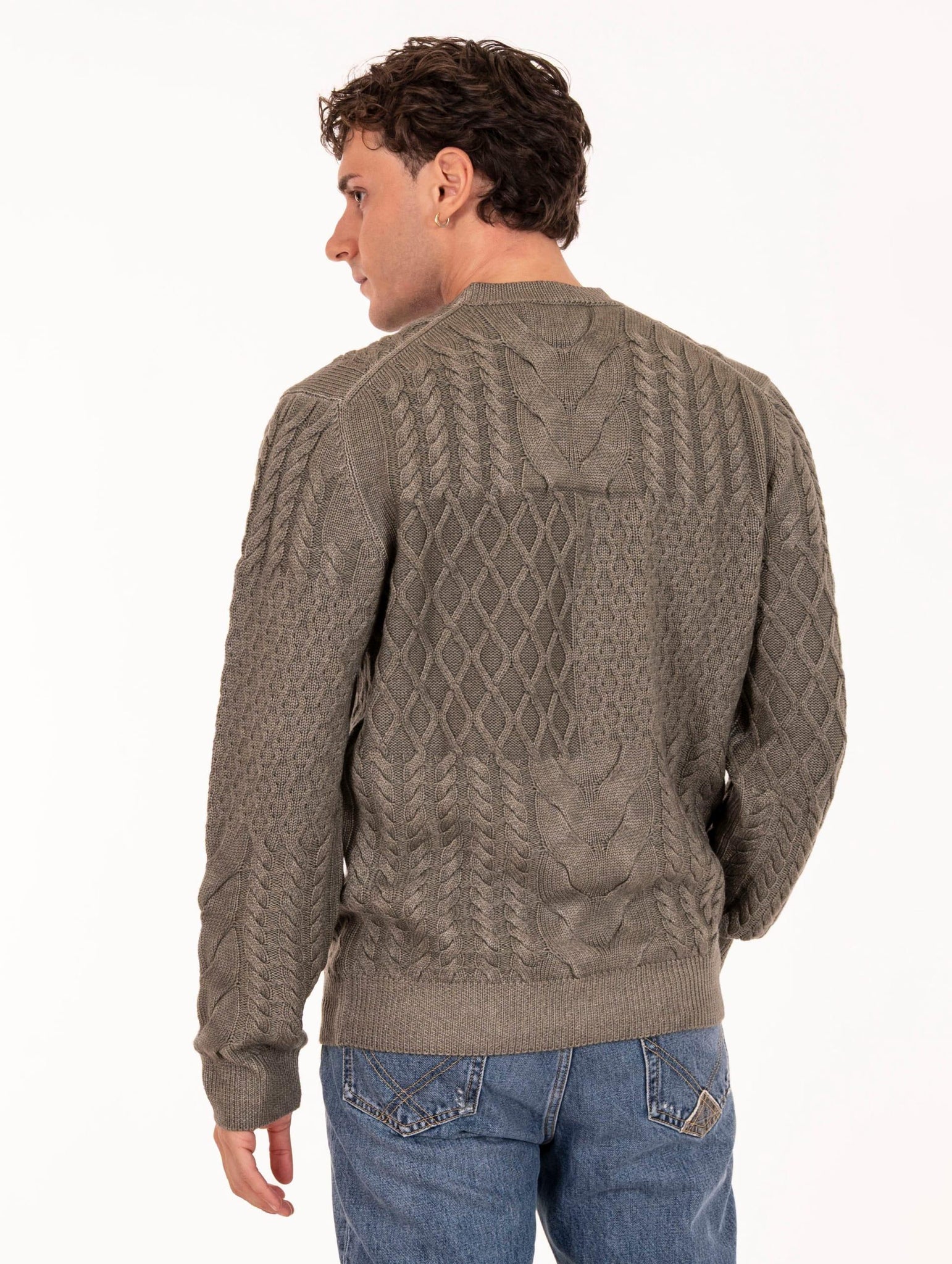 Girocollo Luigi Gentile in Lana Merinos Militare LG116724 Luigi Gentile