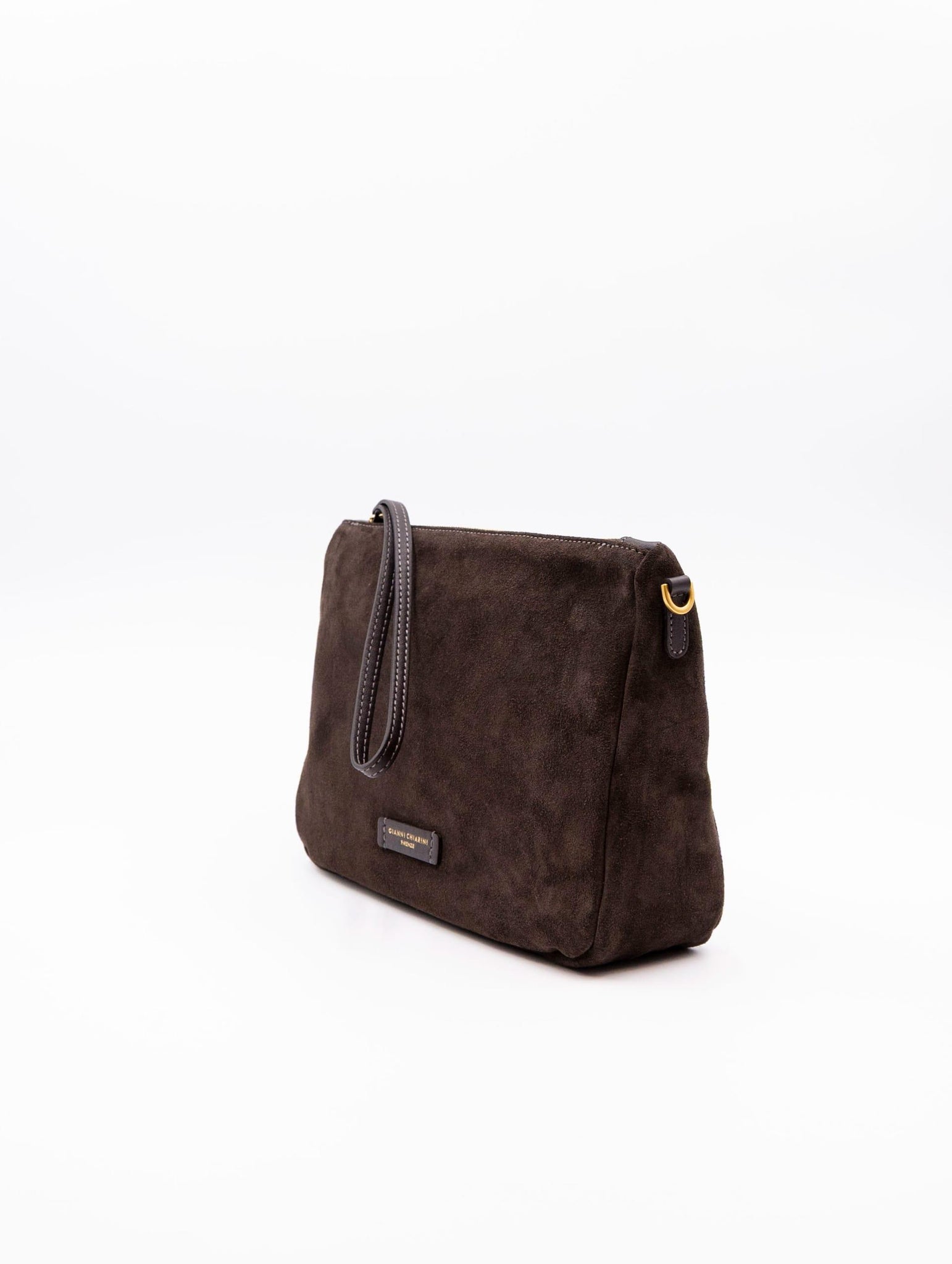 Borsa Nora Pouch Gianni Chiarini in Suede Moka BS10225CM-PL974 Gianni Chiarini