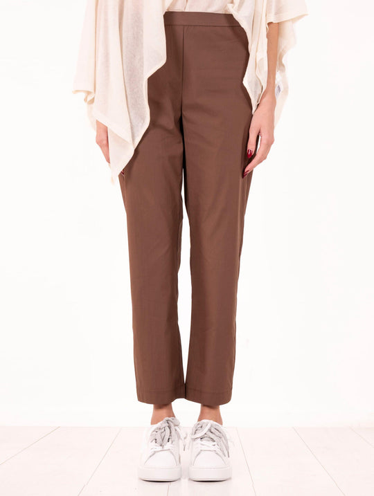 Pantalone Alpha Studio in Cotone Tecnico Marrone