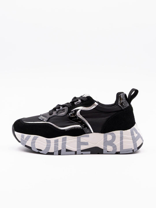 Sneakers Club Voile Blanche in Suede e Nylon Nera
