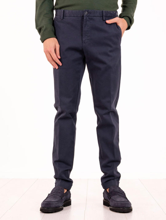 Pantalone Sasa AT.P.CO. in Cotone Piquet Navy