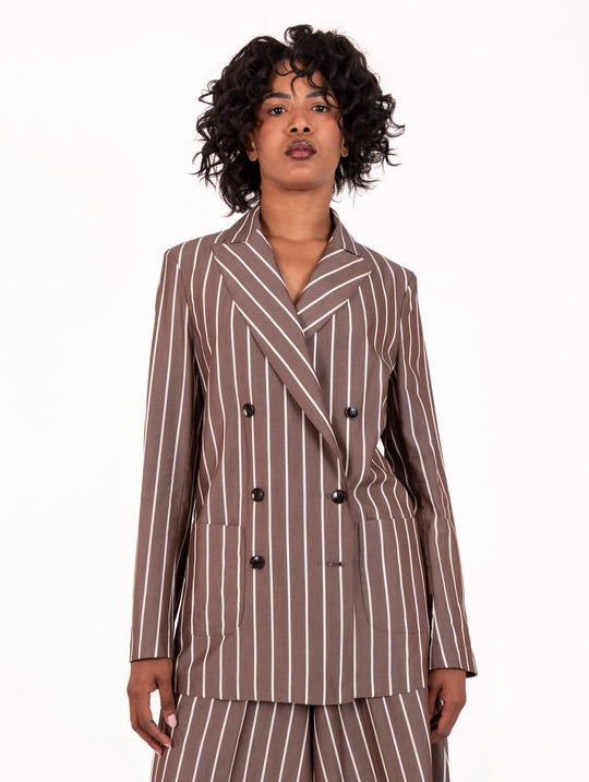 Blazer Stripes Myths in Cotone Marrone