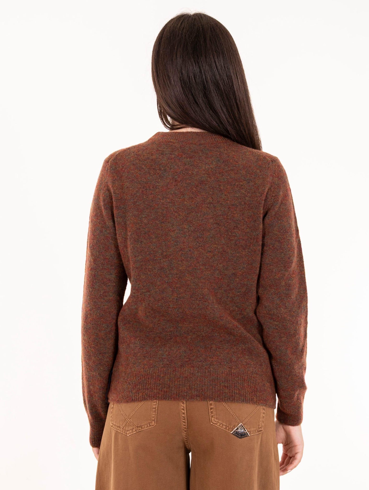 Pull Clarisse K-Way in Misto Lana Melange Marrone K4138MWKB7 K-Way