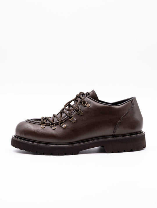 Merano Calf Derby Shoes in Brown Leather