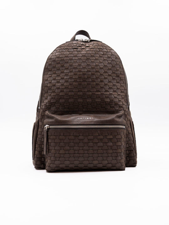 Rucksack Laio Chevrette Orciani aus dunkelbraunem Leder