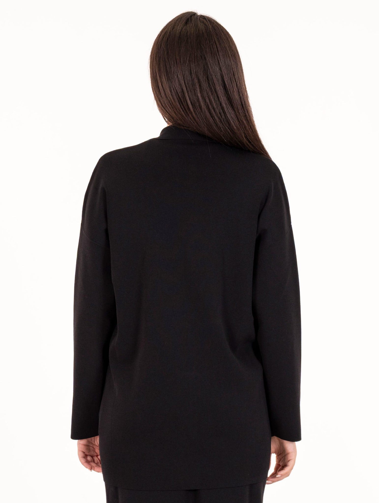 Blazer Tricot Alpha Studio in Viscosa Nera AD-4342N2002 Alpha Studio