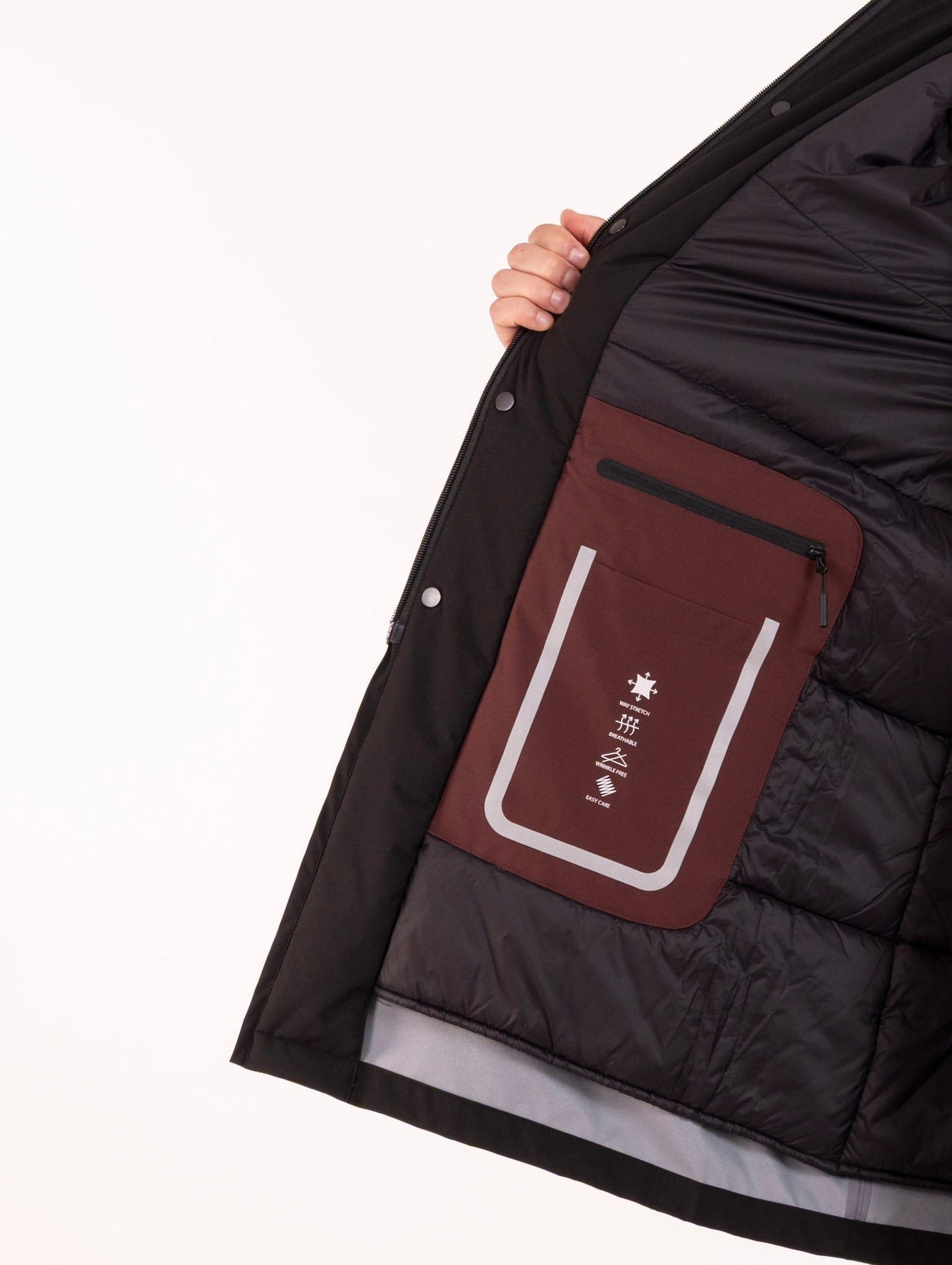 Giubbotto Benson AT.P.CO. in Tessuto Tecnico Nero BENSON44N053999 AT.P.CO