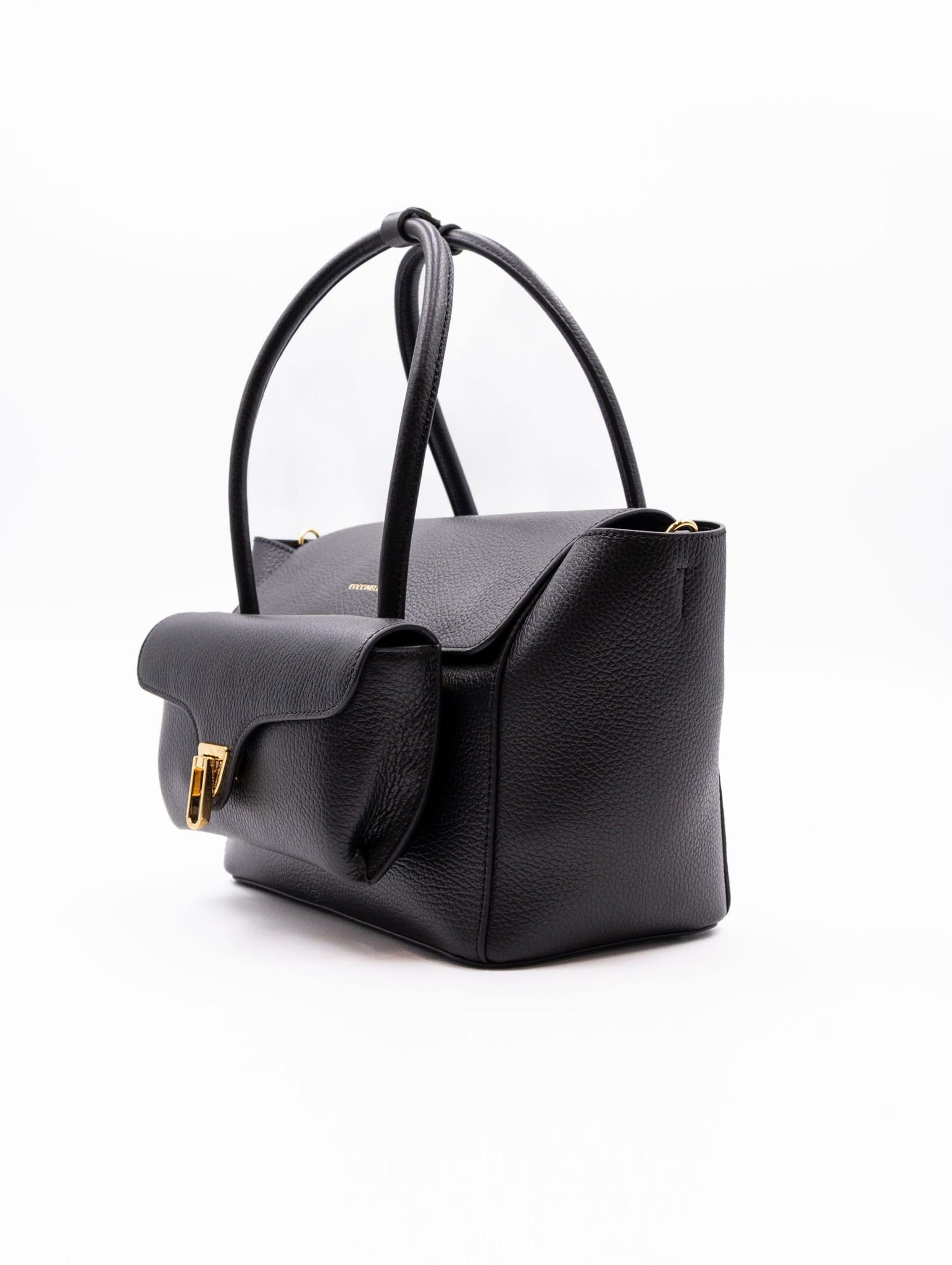 Borsa Double Beat Coccinelle in Pelle Martellata Nero E1T8A180201001 Coccinelle