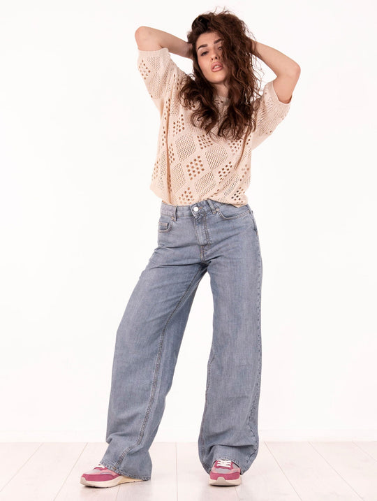 Jeans Anna Siviglia in Denim Laminato Chiaro