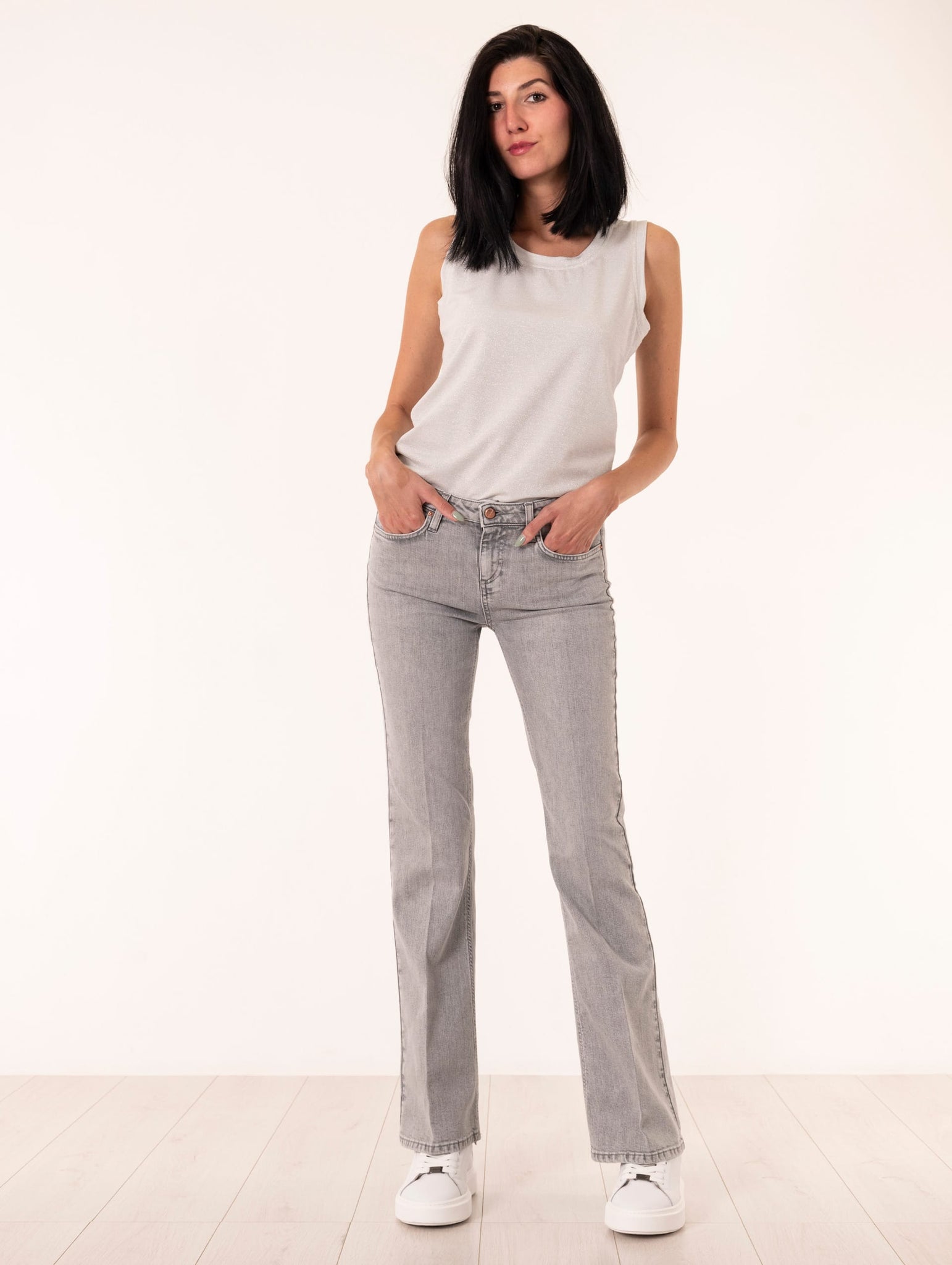 Jeans Breda Don The Fuller in Cotone Grigio