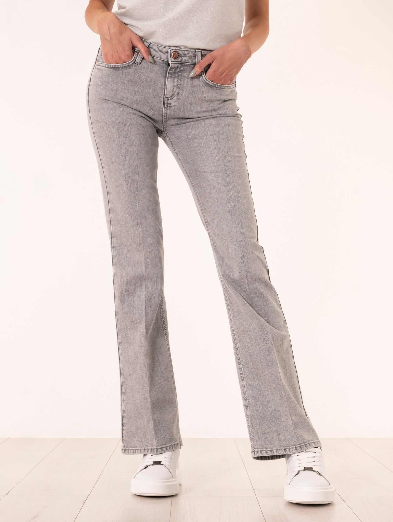 Jeans Breda Don The Fuller in Cotone Grigio