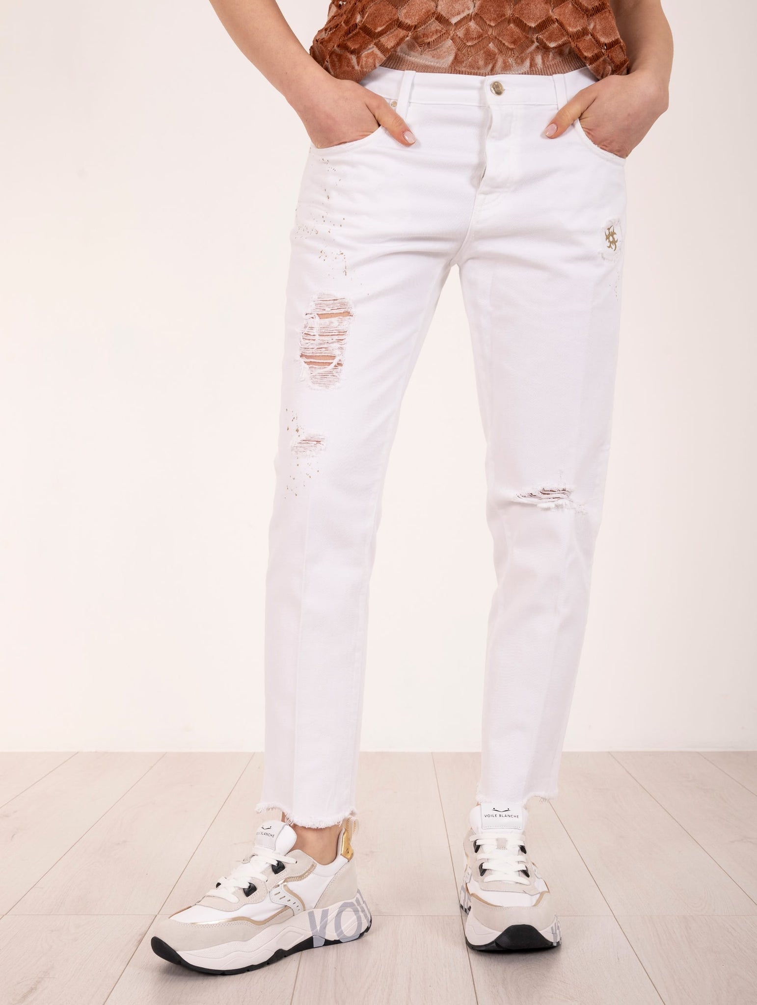 Jeans Marika Don The Fuller in Cotone Bianco