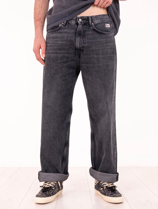 Jeans Roy Roger's Re-Search John in Cotone Denim Black