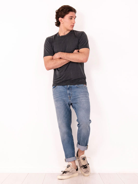 Jeans Roy Roger's Sidney in Cotone e Lyocell Denim Chiaro