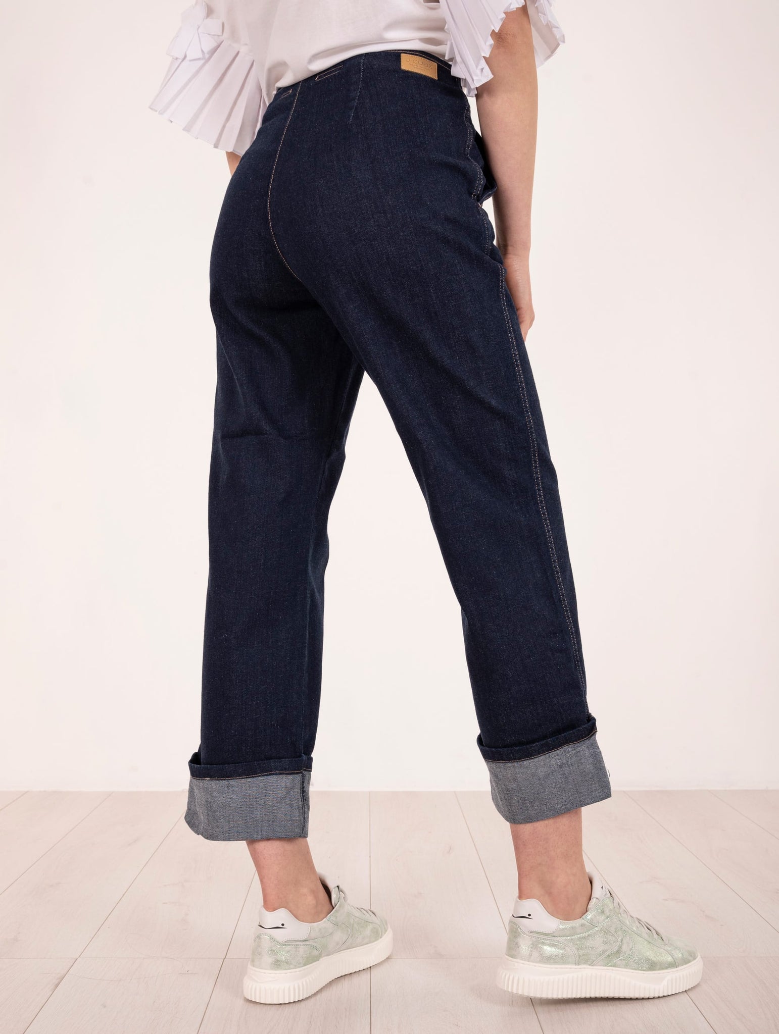 Jeans Ugo J-cube in Cotone Denim Scuro