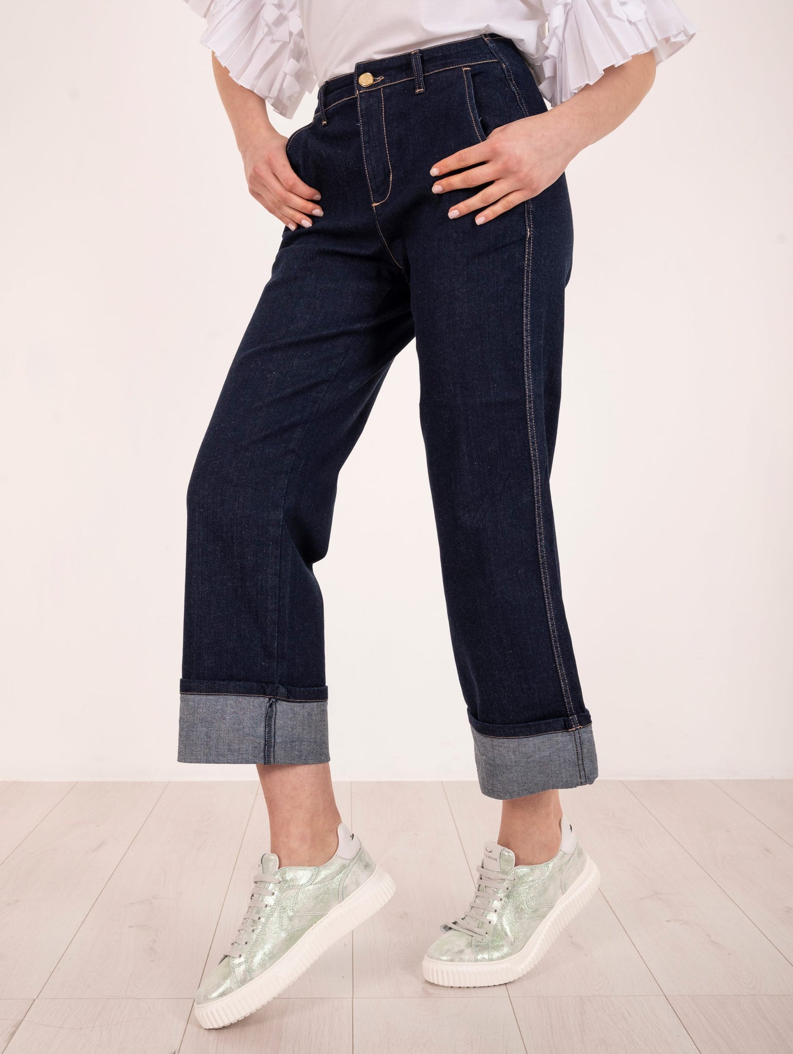 Jeans Ugo J-cube in Cotone Denim Scuro