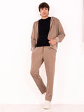 Jogger Chic Devore in Viscosa Beige