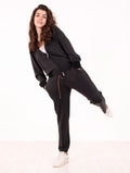 Jogger Chic Devore in Viscosa Nero