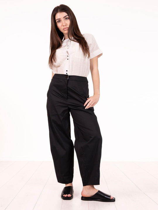 Jumpsuit Alessia Santi in Lino e Cotone Bianco e Nero