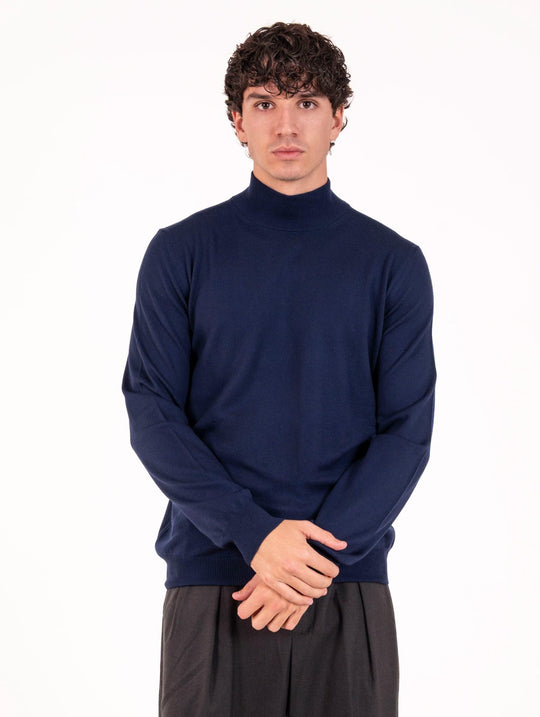 Lupetto Zanieri in Lana Merycash Bluette