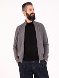 Pullover Alpha Studio aus Kaschmir mit Reißverschluss Grau