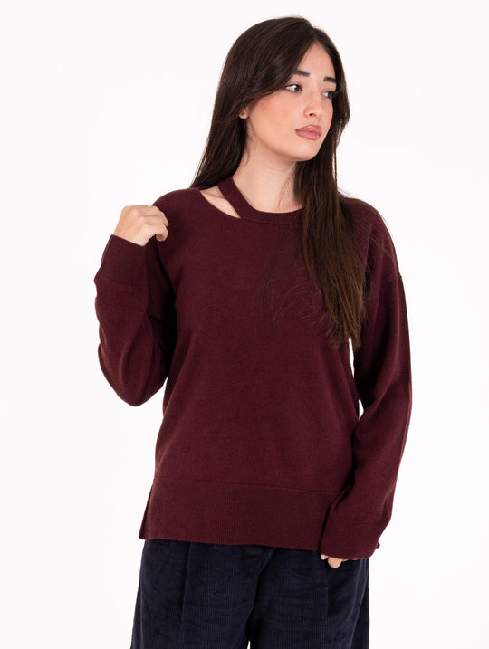 Maglia Alpha Studio in Lana Ciliegia