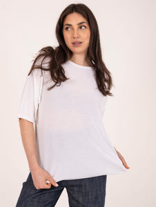 Maglia Anneclaire in Viscosa Bianco