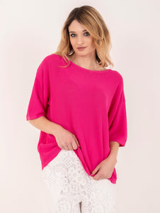 Maglia Anneclaire in Viscosa Fuxia