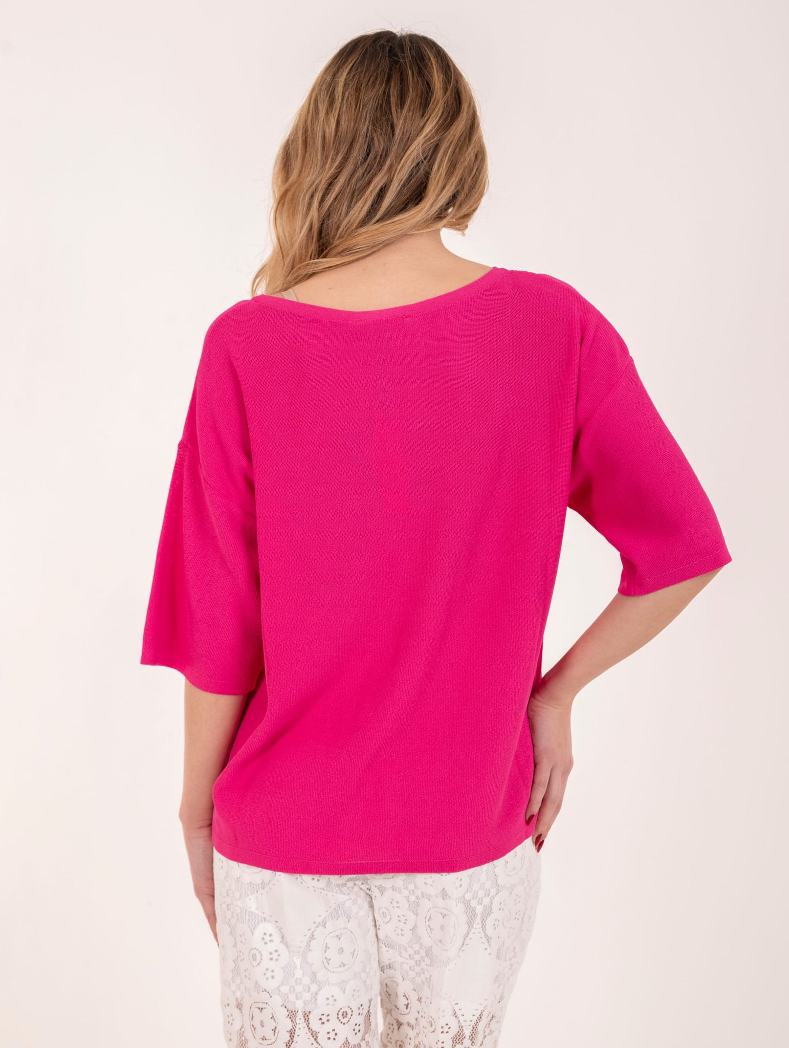 Maglia Anneclaire in Viscosa Fuxia