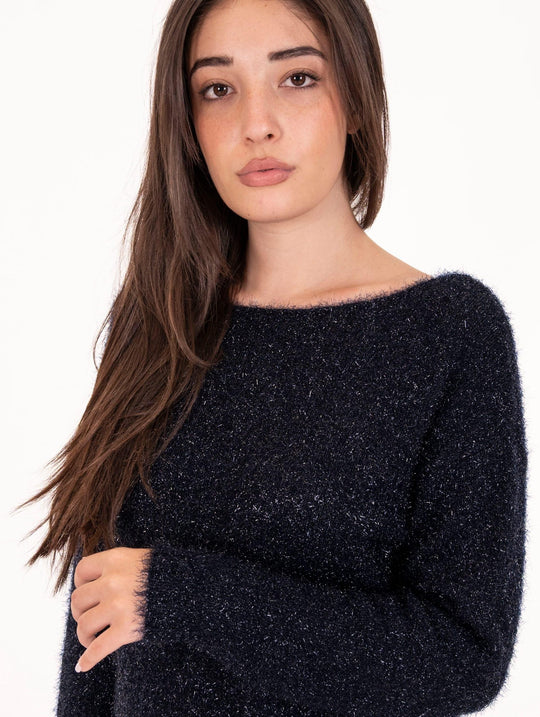 Alpha Studio Fil Coupè Night Blue Boat Sweater