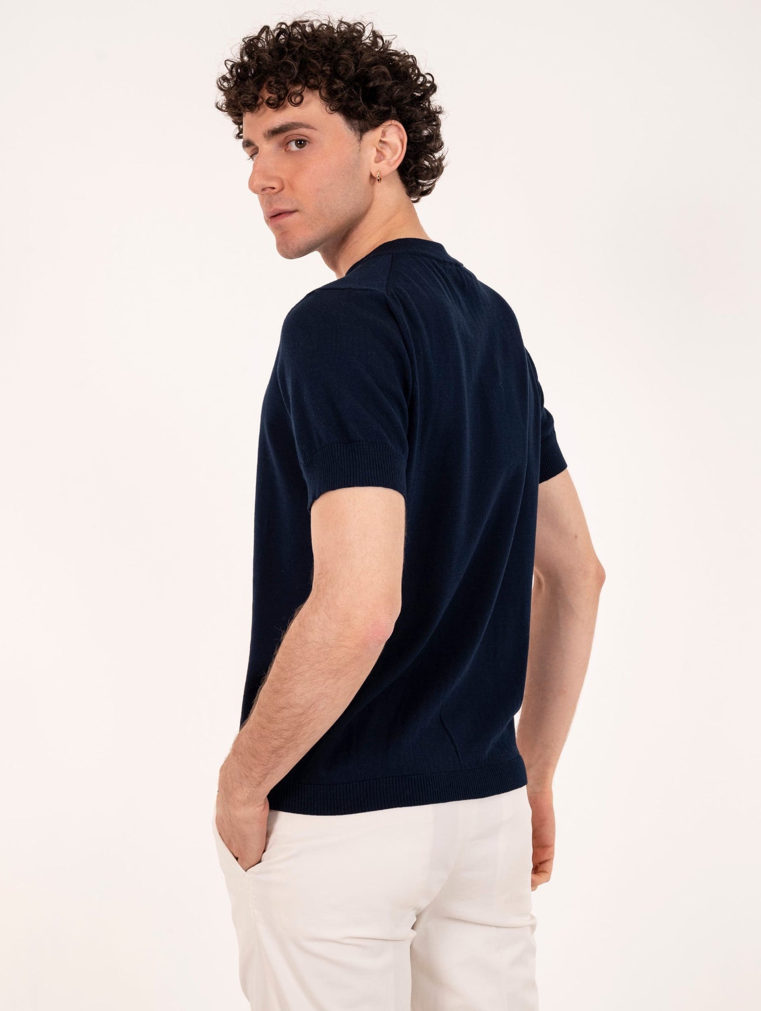 Maglia Eco Daniele Fiesoli in Cotone Navy