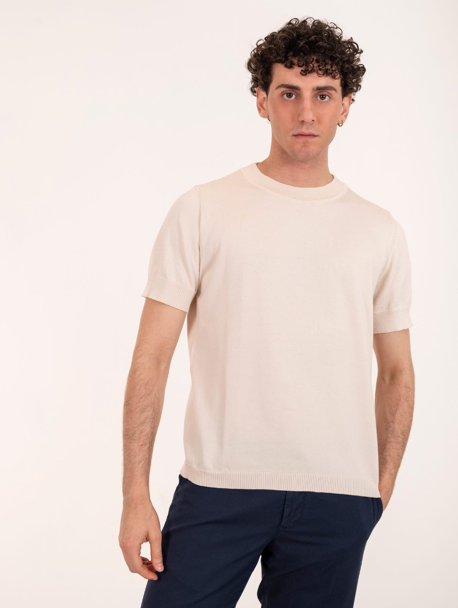 Maglia Eco Daniele Fiesoli in Cotone Panna