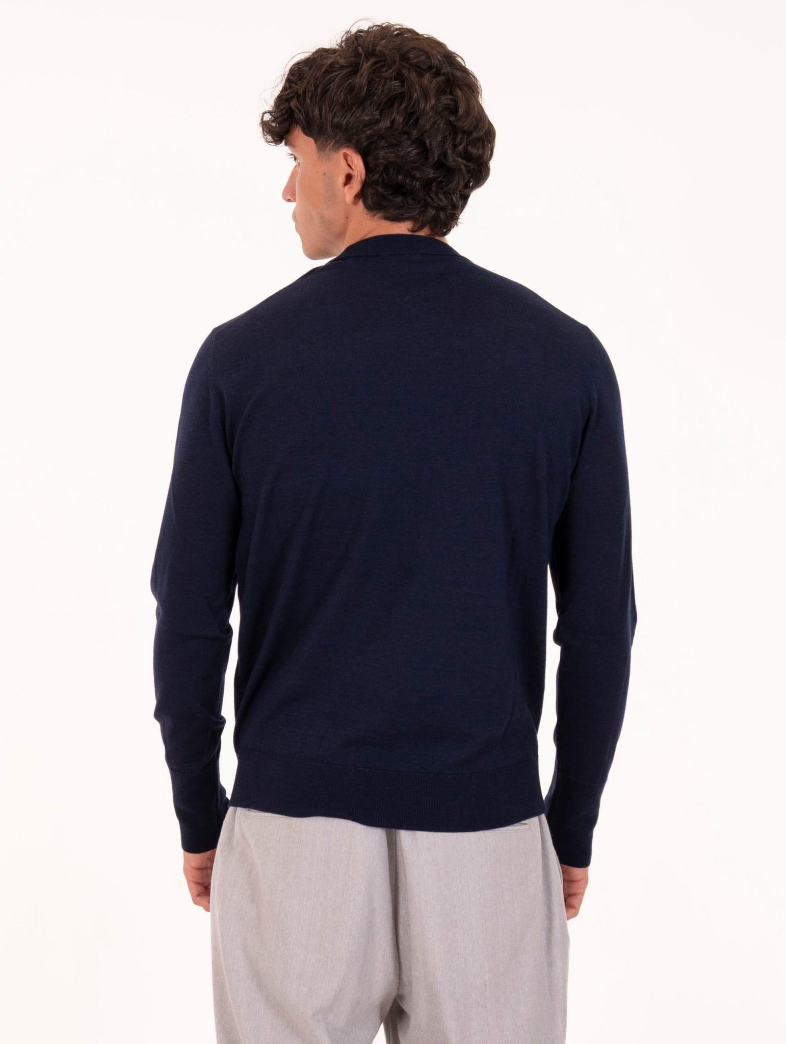 Maglia Eleventy Milano Platinum in Lana 14 Micron Blu