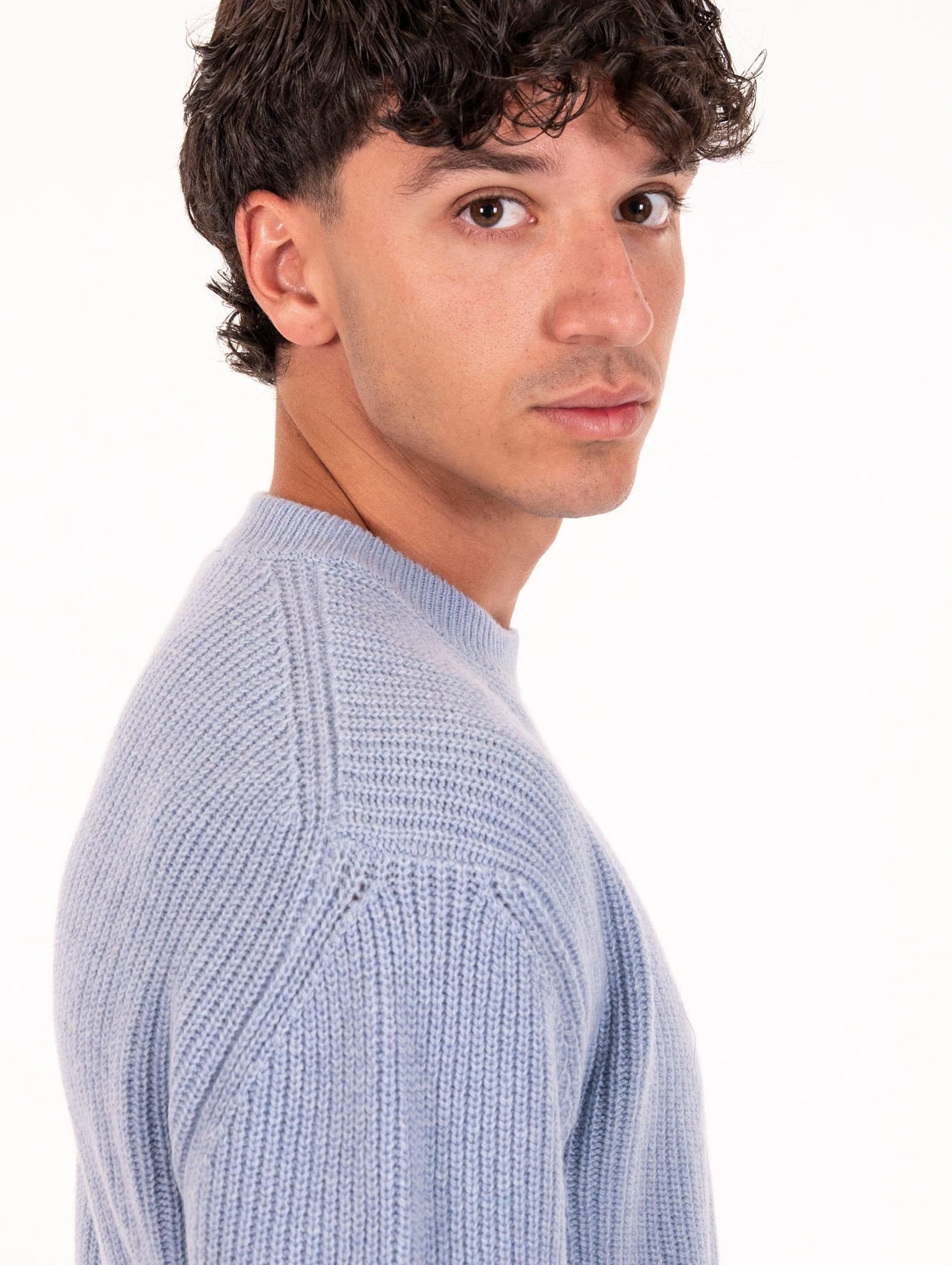 Maglia Girocollo Daniele Fiesoli  in Eco Cashmere Celeste