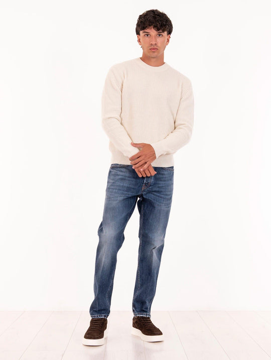 Daniele Fiesoli Crew Neck Sweater in Eco Cashmere Nuvola