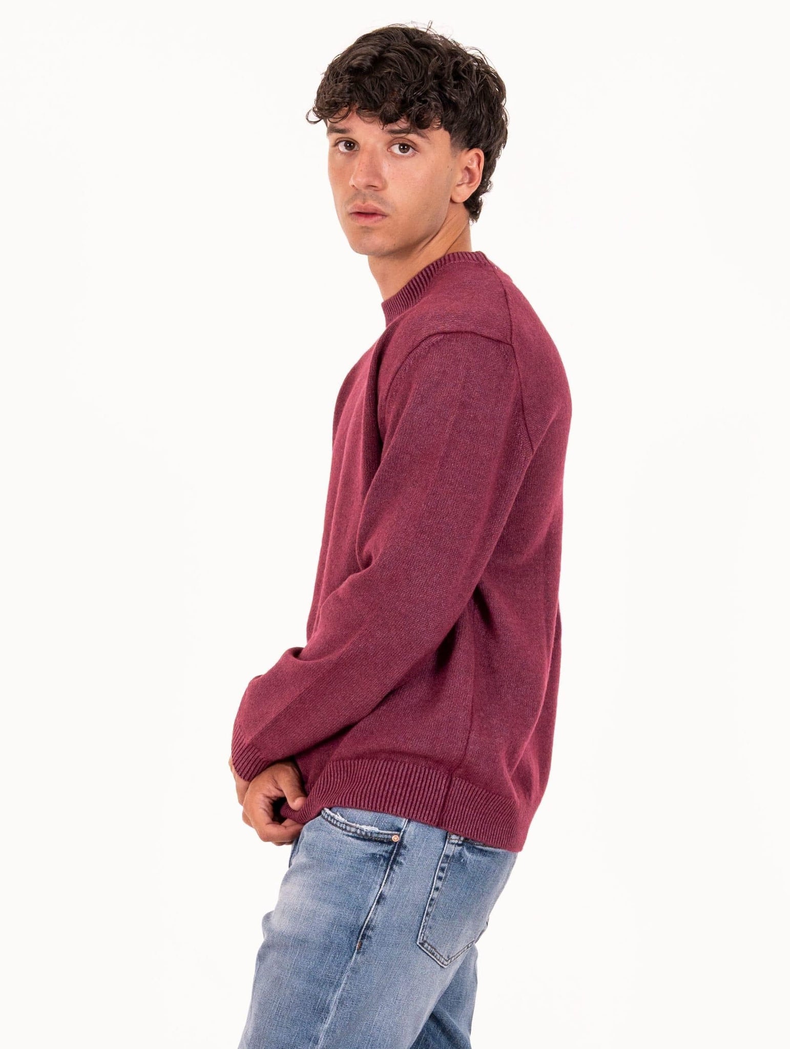 Maglia Girocollo Daniele Fiesoli in Eco Cashmere Vinaccia