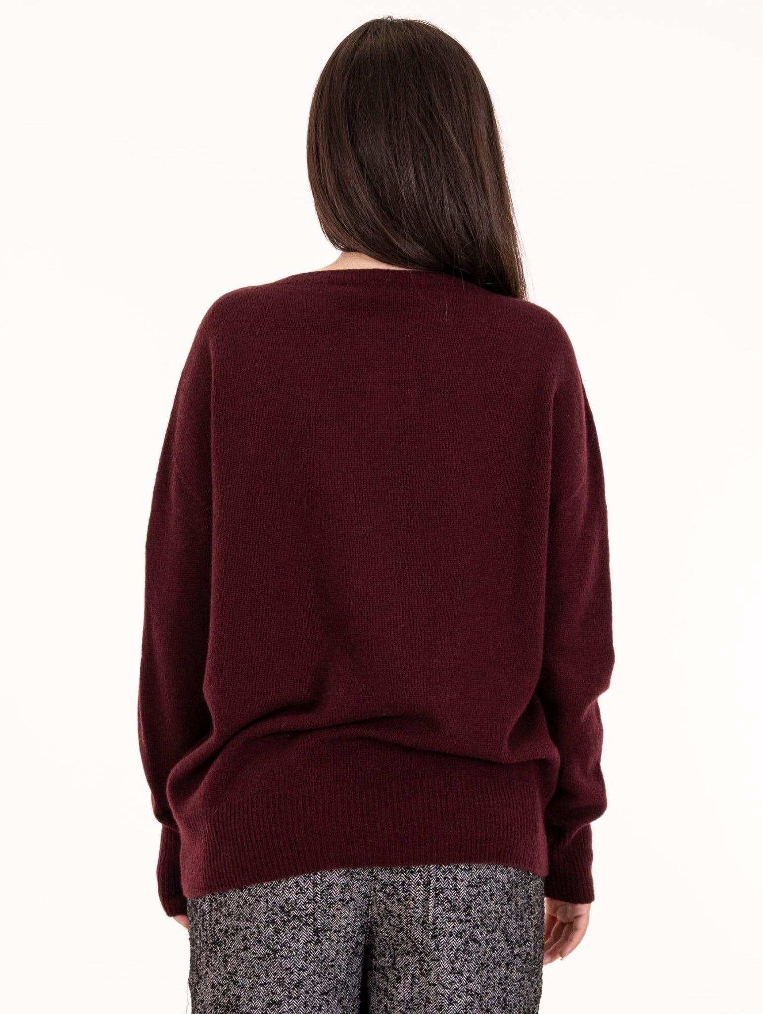 Maglia Girocollo Daniele Fiesoli in Lana e Cachemire Vino