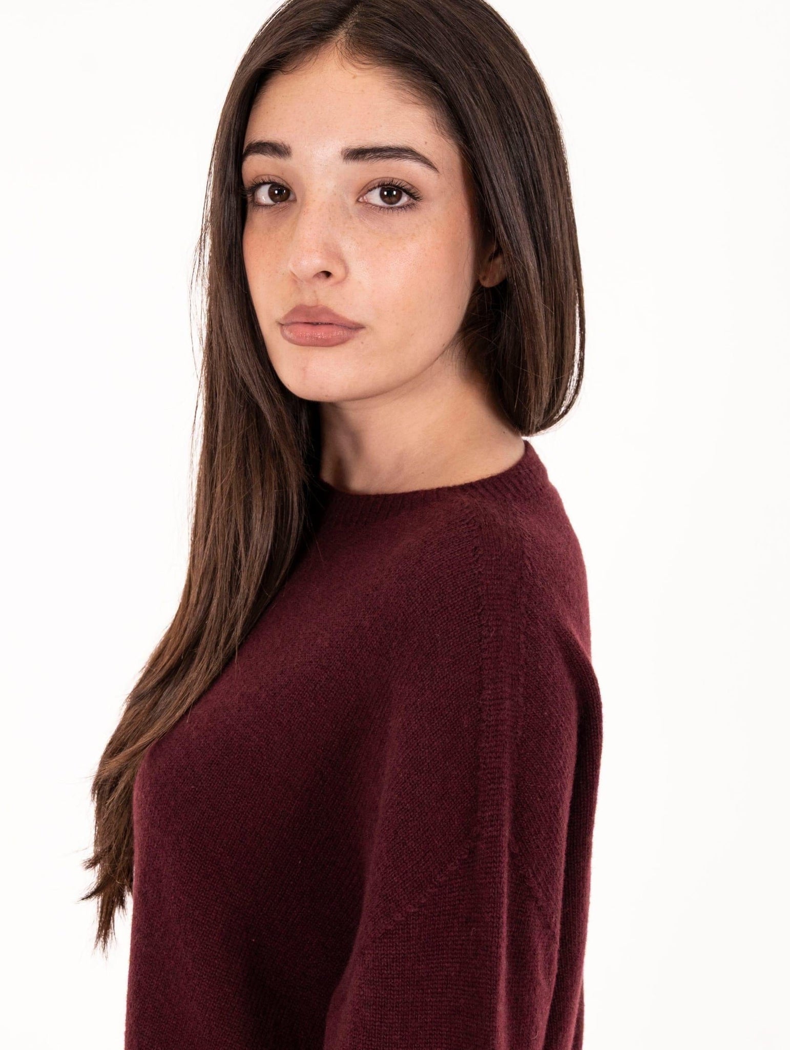 Maglia Girocollo Daniele Fiesoli in Lana e Cachemire Vino