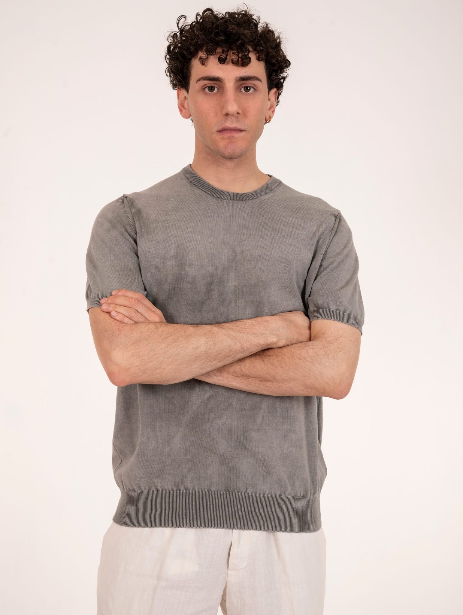 Maglia Girocollo M/M Alpha Studio in Cotone Salvia