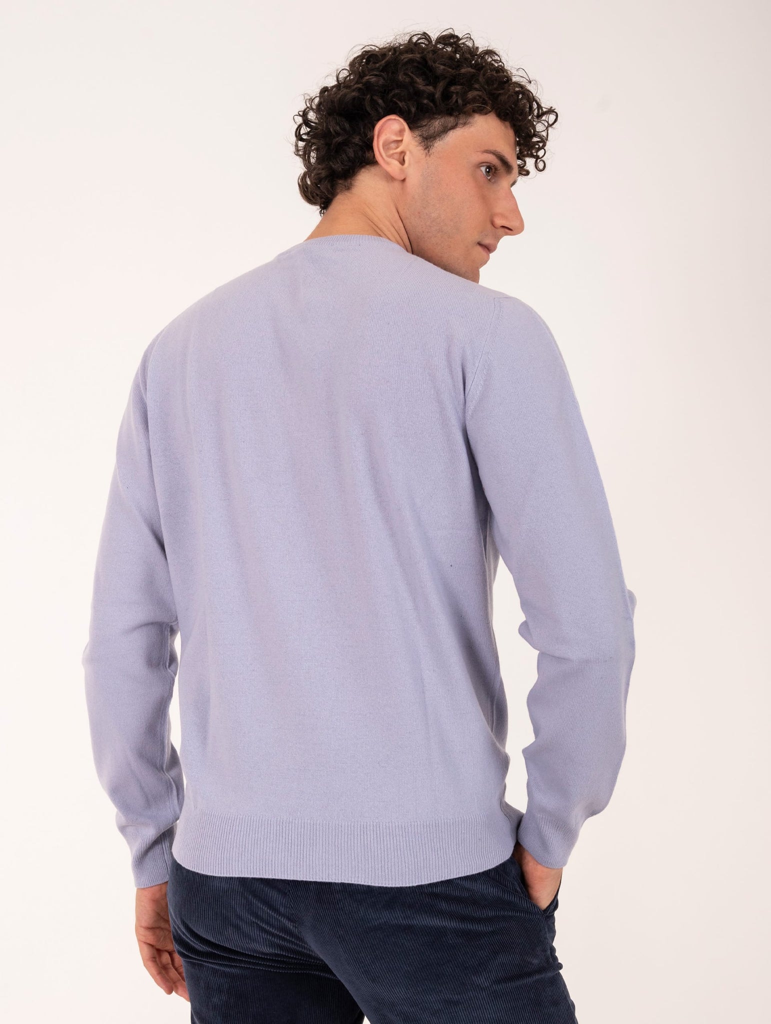 Maglia Girocollo Zanieri Lambswool e Cashmere Carta da Zucchero