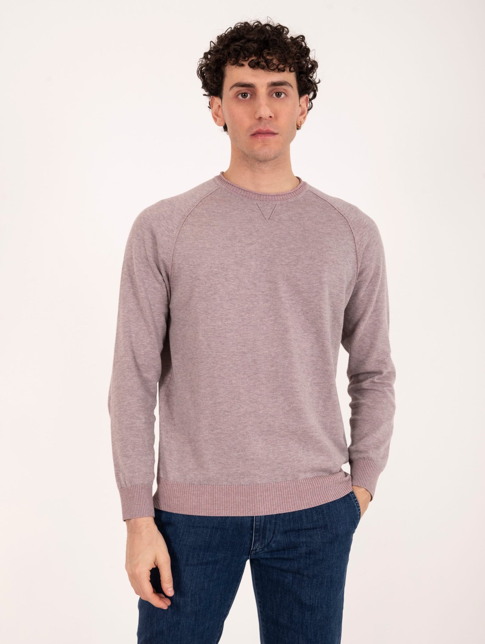 Maglia H953 Athletic in Cotone Double Color Grigio e Rosa