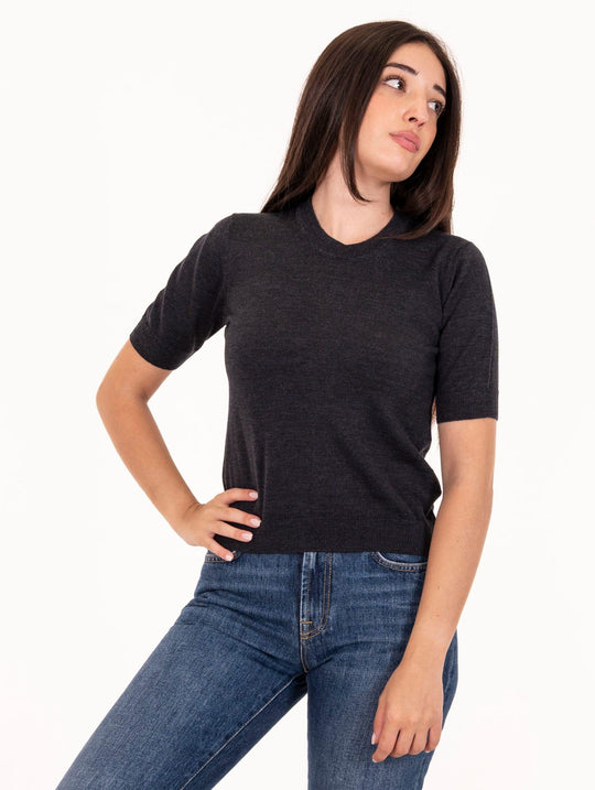 Maglia M/M Alpha Studio in Lana Merinos Antracite