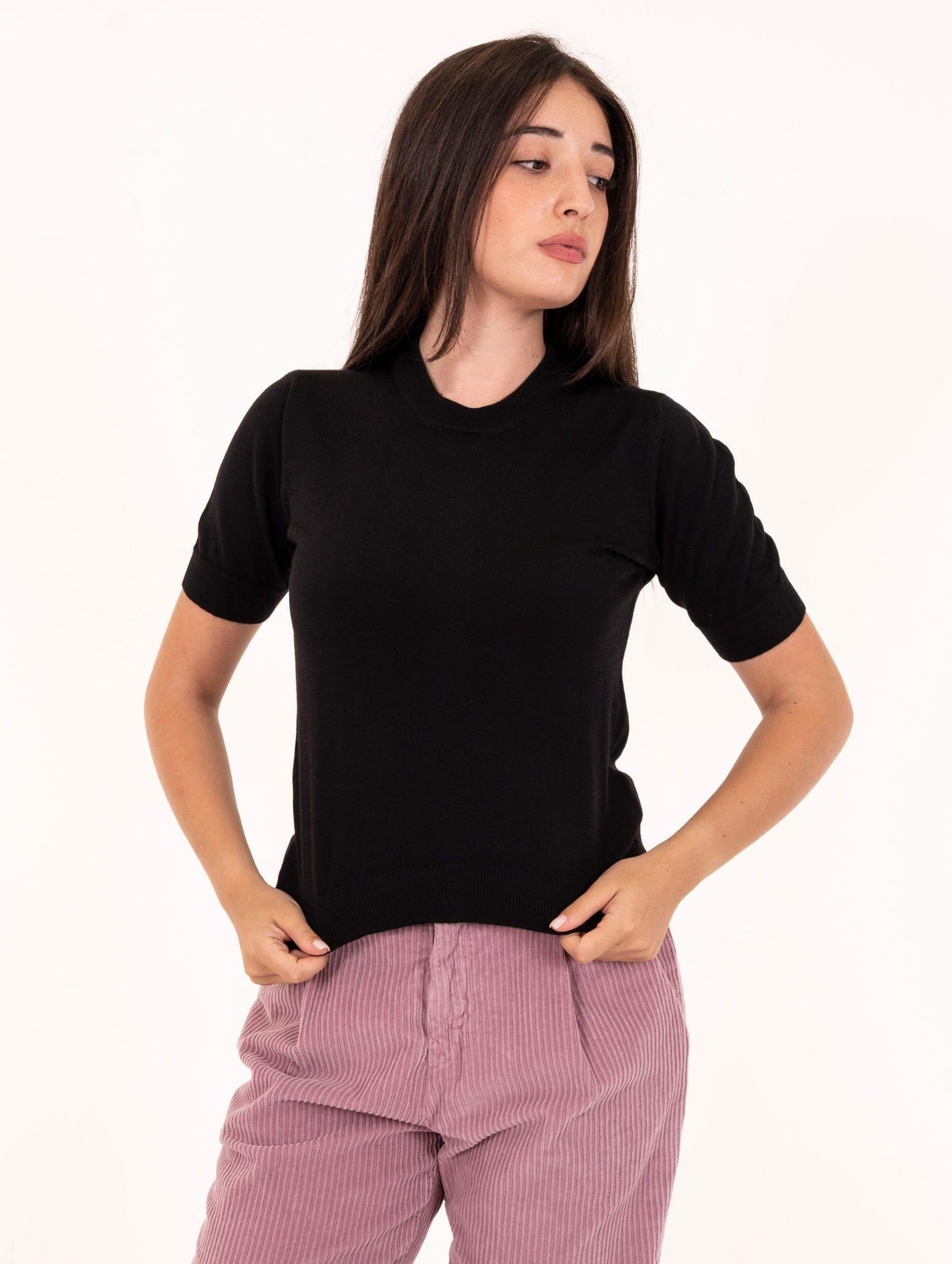 Maglia M/M Alpha Studio in Lana Merinos Nero