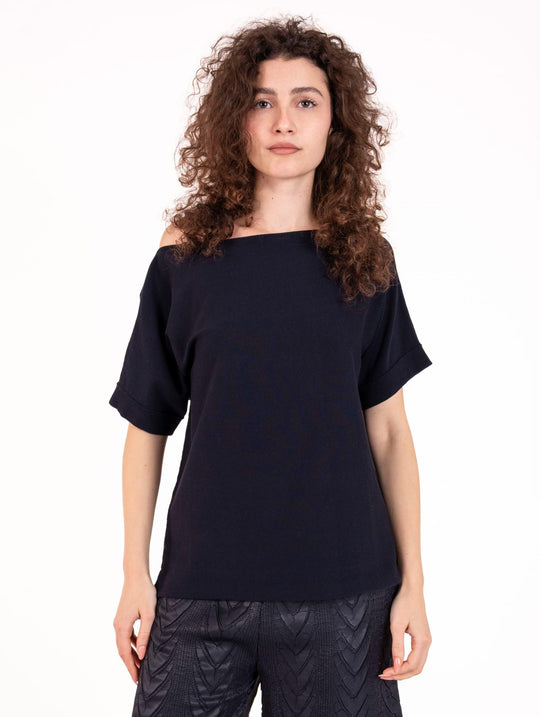 Maglia M/M Barca Alpha Studio in Cotone Blu Notte