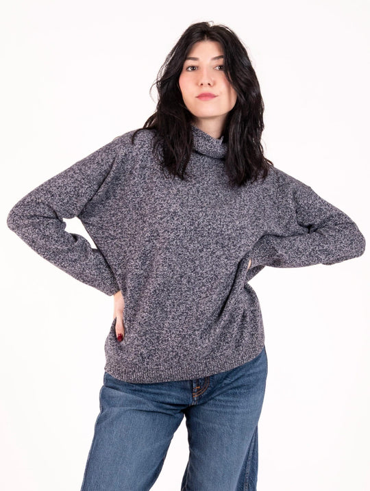 Maglia Melange Daniele Fiesoli in Pura Lana Merino Extrafine Blu