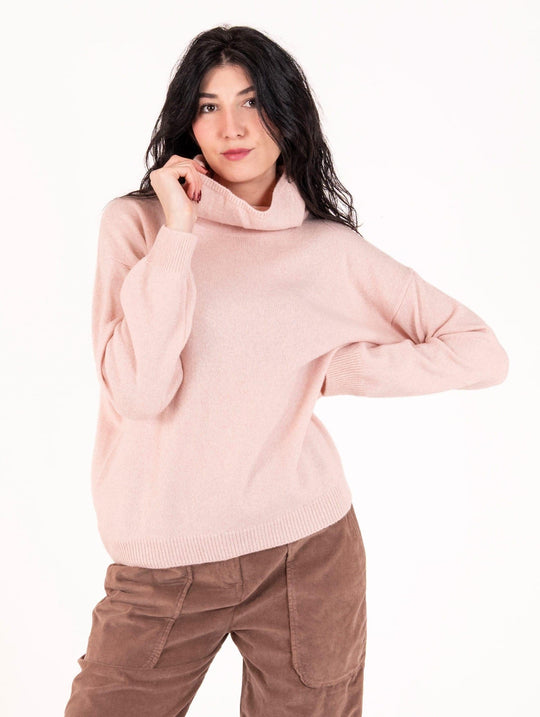 Maglia Melange Daniele Fiesoli in Pura Lana Merino Extrafine Rosa