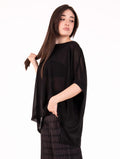 Oversize-Pullover Meimeij aus schwarzer Viskose