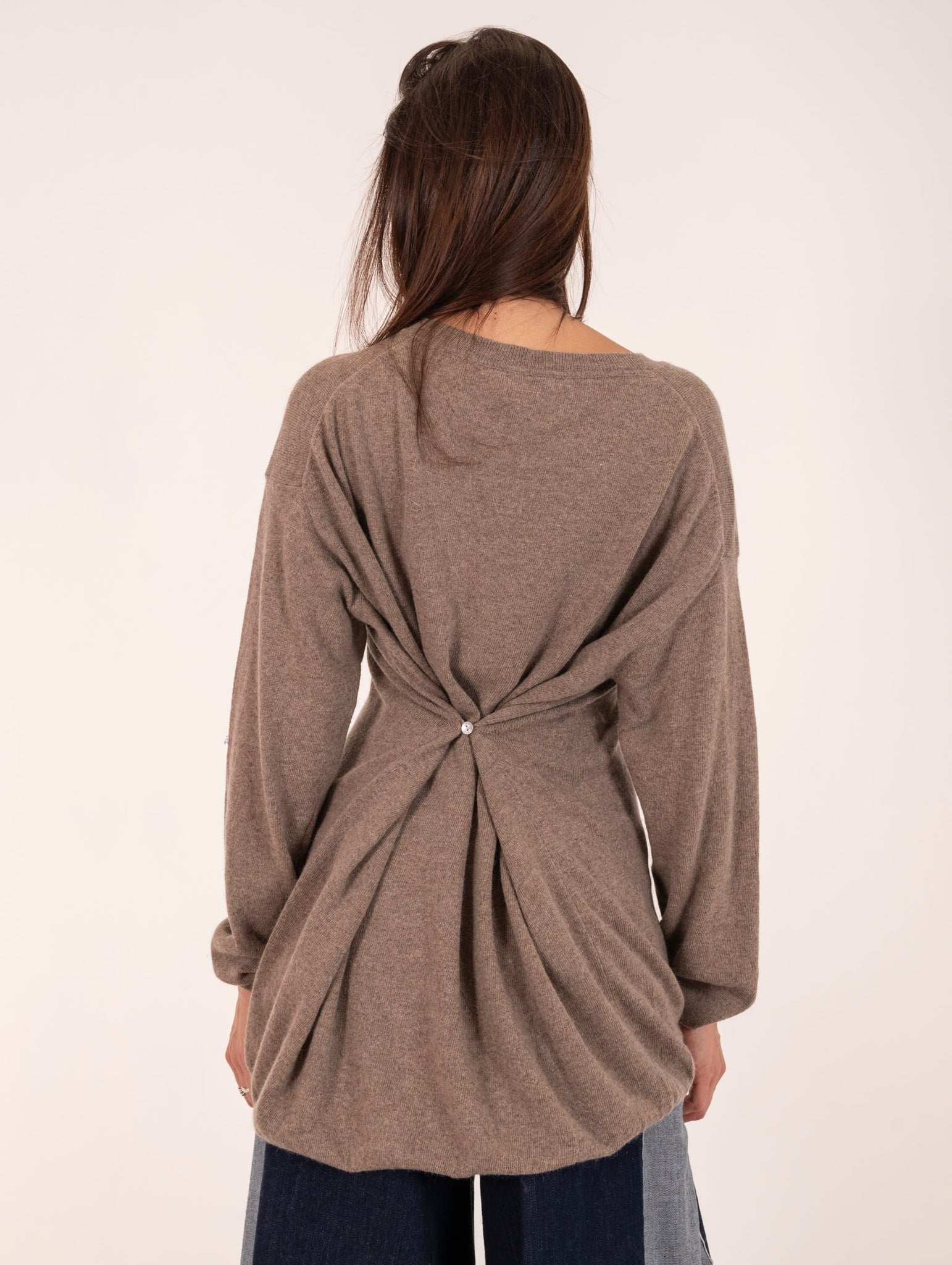 Maglia Stars Brand Unique in Lana e Cashmere Taupe